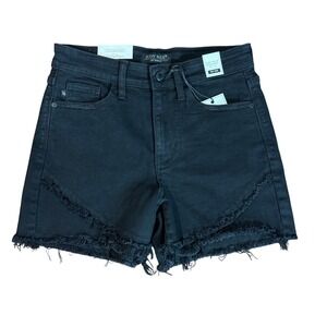 Judy Blue Shorts Size S Black Mid Rise Tulip Hem Raw Edge Stretch Denim New
